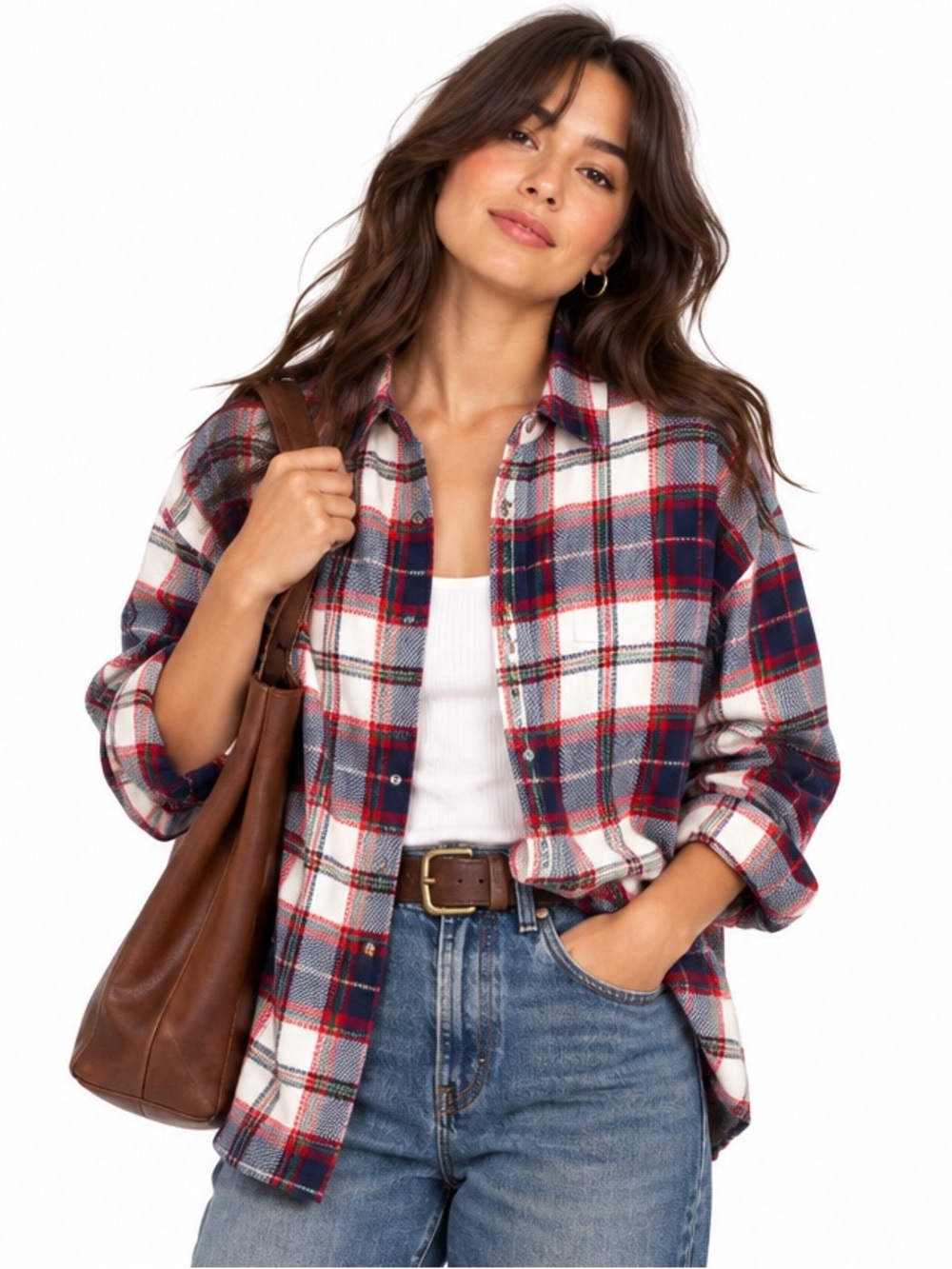 American Eagle XL Ahh-Mazingly Soft Plaid Boyfriend Fit Cotton Flannel